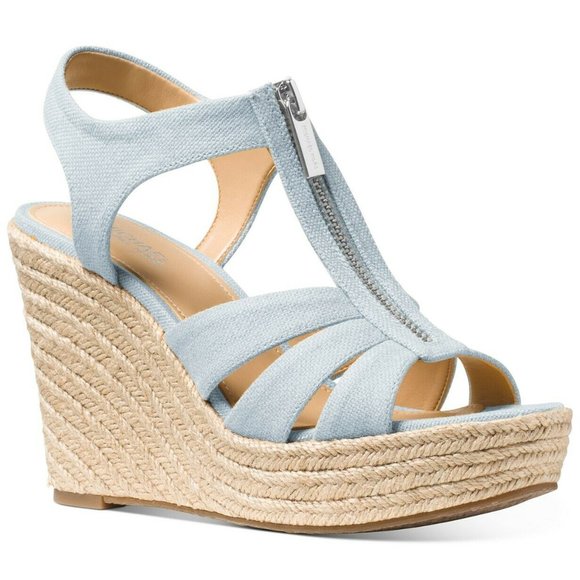 Michael Kors Berkley Espadrille Wedge Sandals - Picture 1 of 3